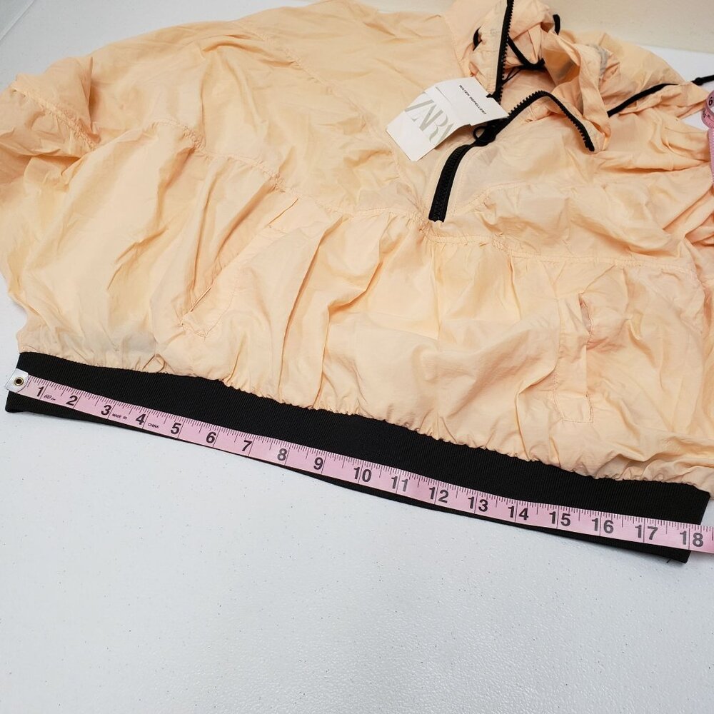 Zara Womens Water Repellent Hoodie Jacket Size Medium Lightweight - Picture 8 of 10